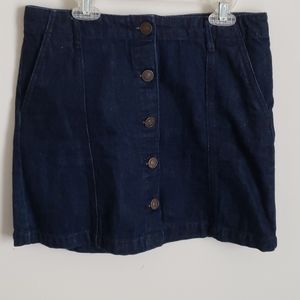 Forever 21 button up jean skirt